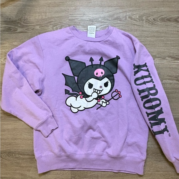 Sanrio Tops - Bioworld x Sanrio Kuromi Devil’s Flight Purple Crewneck Sweatshirt Size L​​